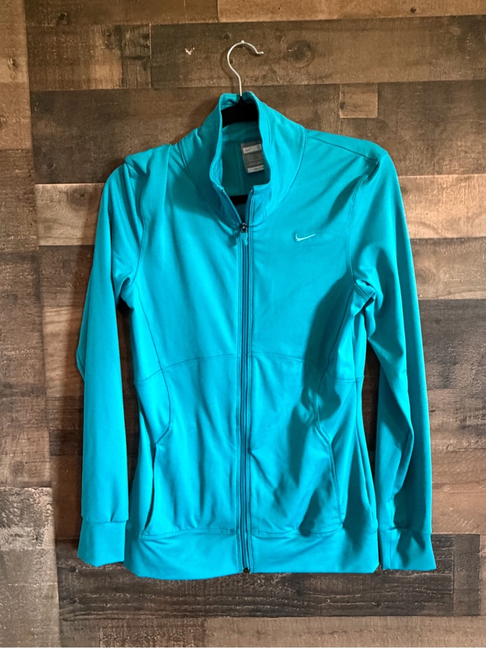 Nike Teal Full-Zip Athletic Bomber Jacket